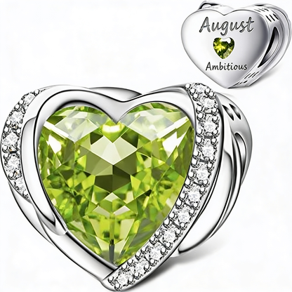 Birthstone Heart Charm