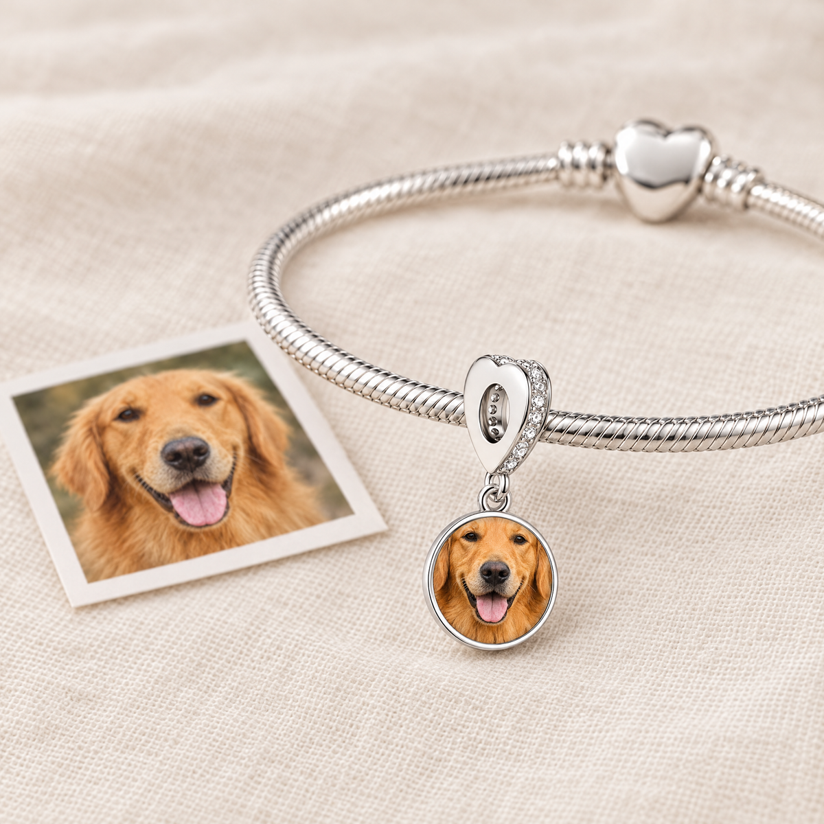 Personalized Custom Paw Photo Charm - Ships Separately