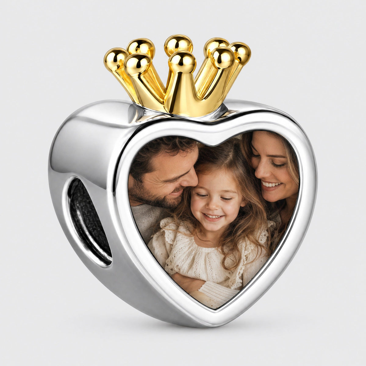 Personalized Custom Photo Engraved Crown Charm - Ships Separately