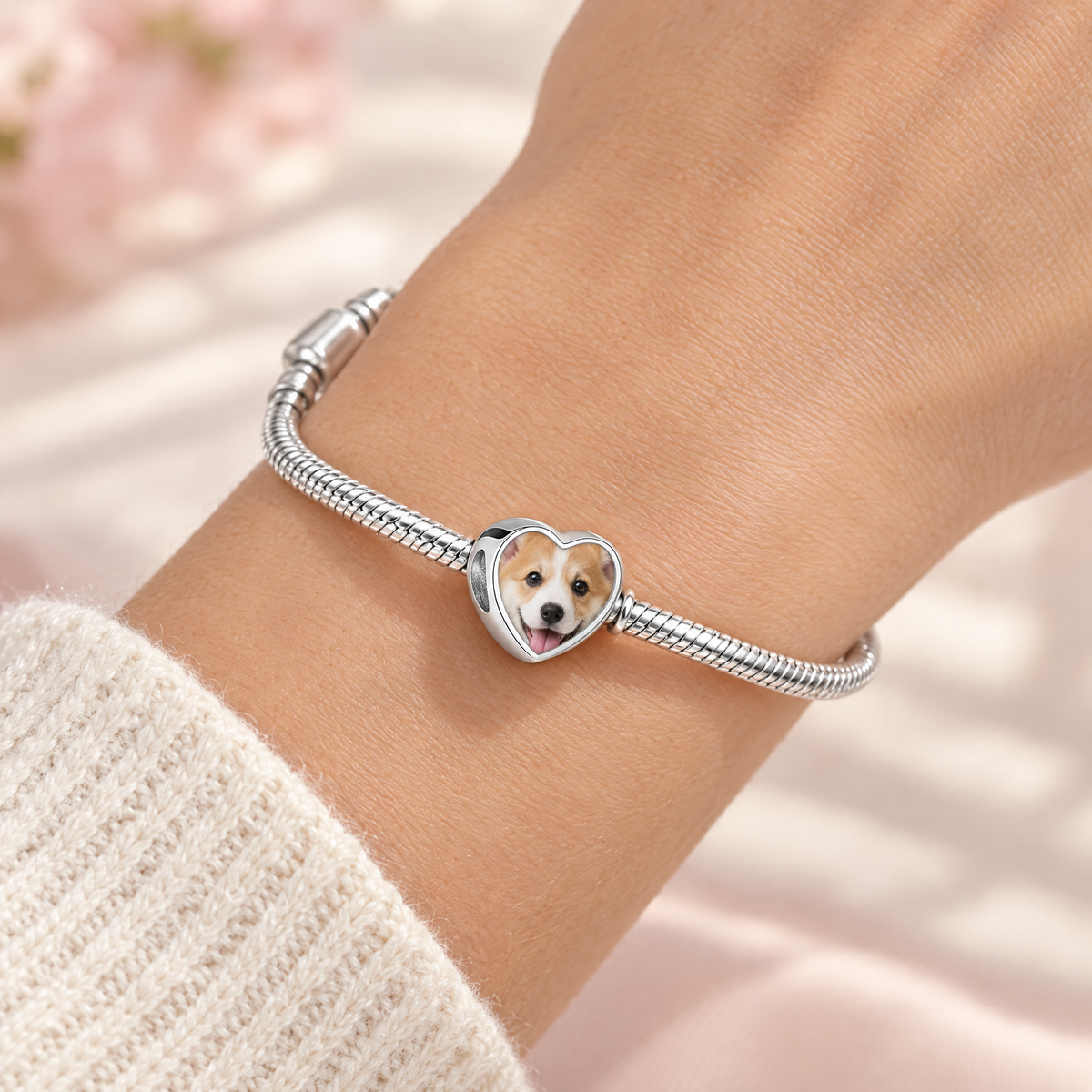 Personalized Custom Photo Dog Bone Charm - Ships Separately