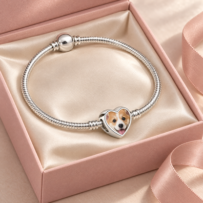Personalized Custom Photo Dog Bone Charm - Ships Separately