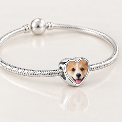 Personalized Custom Photo Dog Bone Charm - Ships Separately