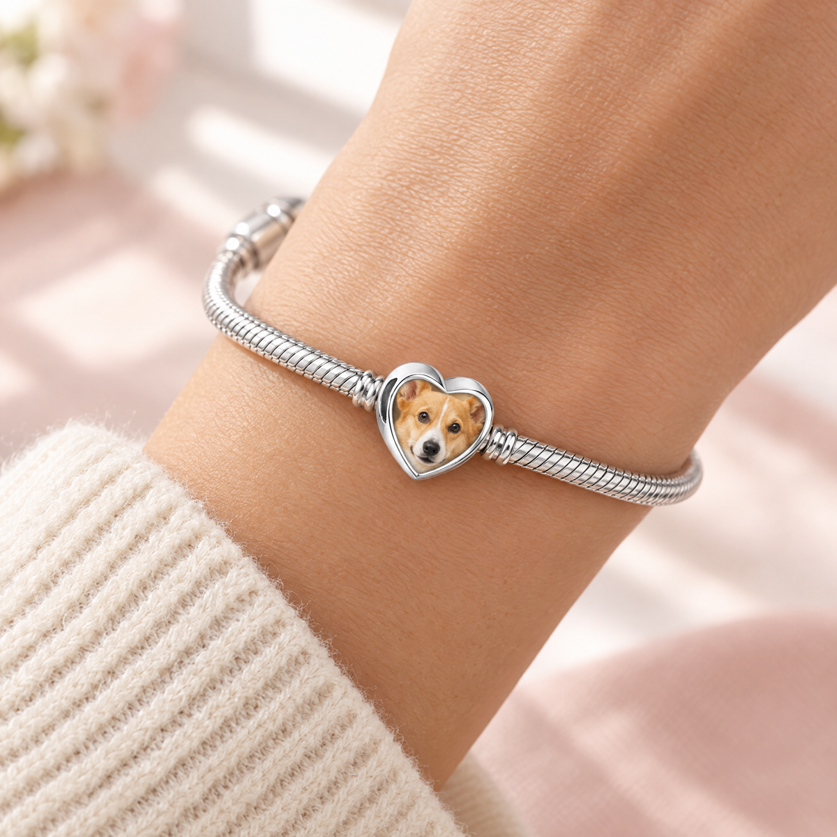 Personalized Custom Photo Dog Paw Charm - Ships Separately