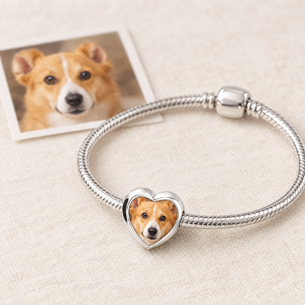Personalized Custom Photo Dog Paw Charm - Ships Separately