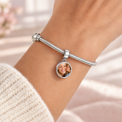 Personalized Custom Photo Forever Love Charm - Ships Separately
