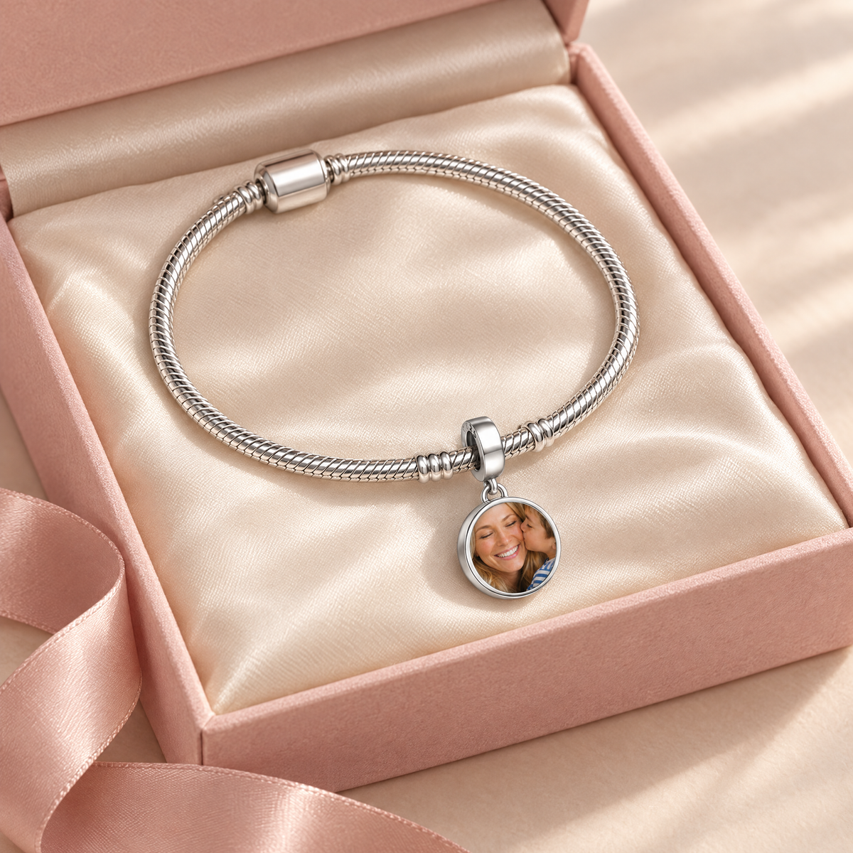Personalized Custom Photo Forever Love Charm - Ships Separately